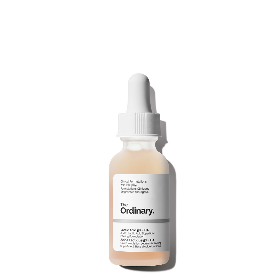 The Ordinary Lactic Acid 5% + HA alpha hydroxy acid (AHA) serum for mild exfoliation